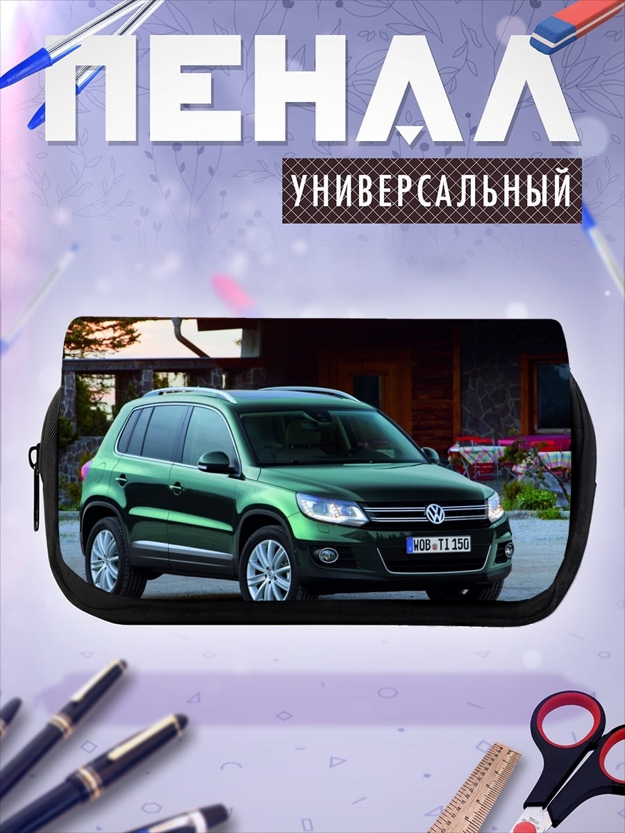 Пенал-косметичка зеленый внедорожник