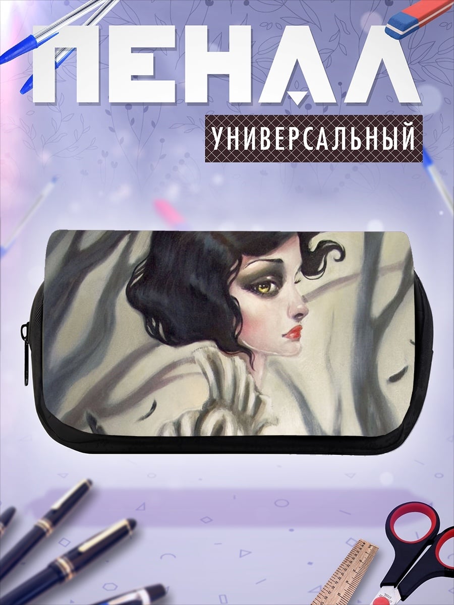 Пенал-косметичка Готическая девушка в лесу