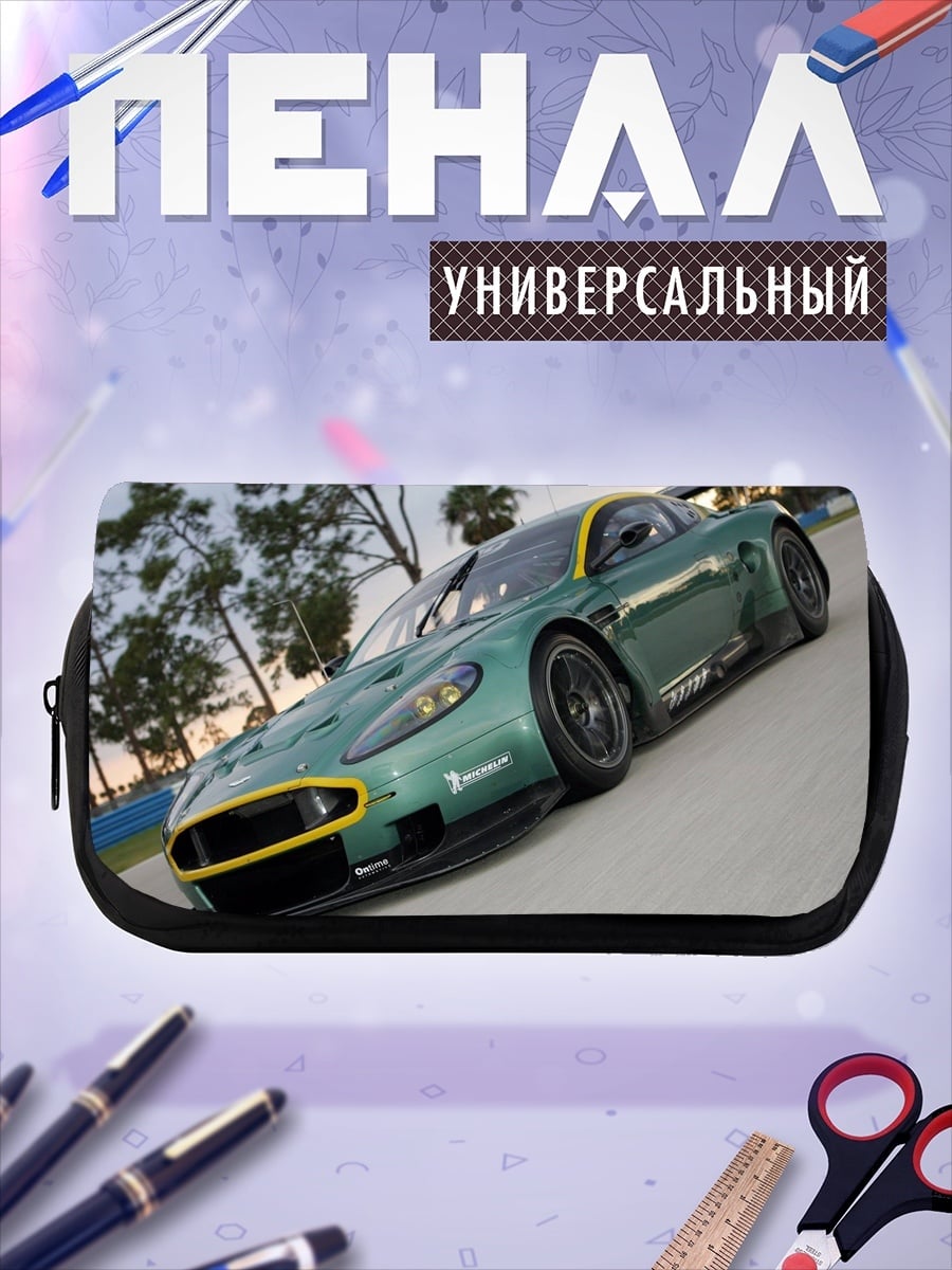Пенал-косметичка Зеленый гоночный автомобиль