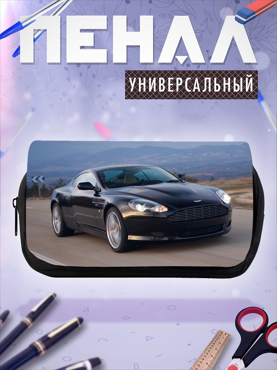 Пенал-косметичка черный спорткар