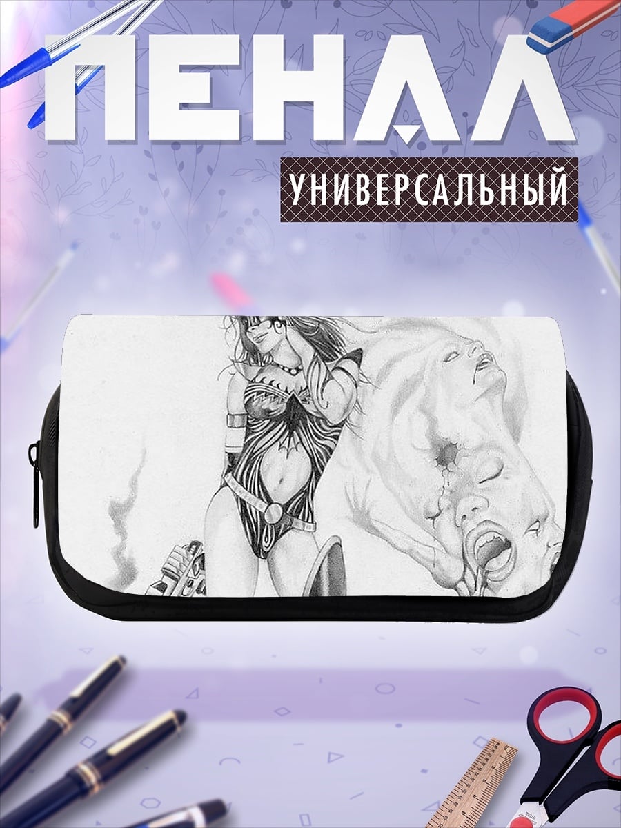 Пенал-косметичка Девушка с призраками