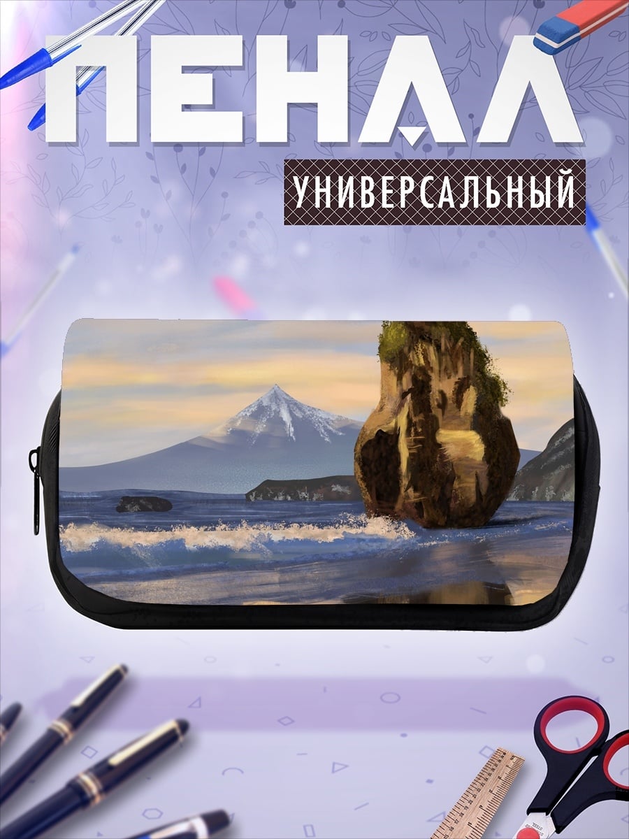 Пенал-косметичка скала на берегу моря