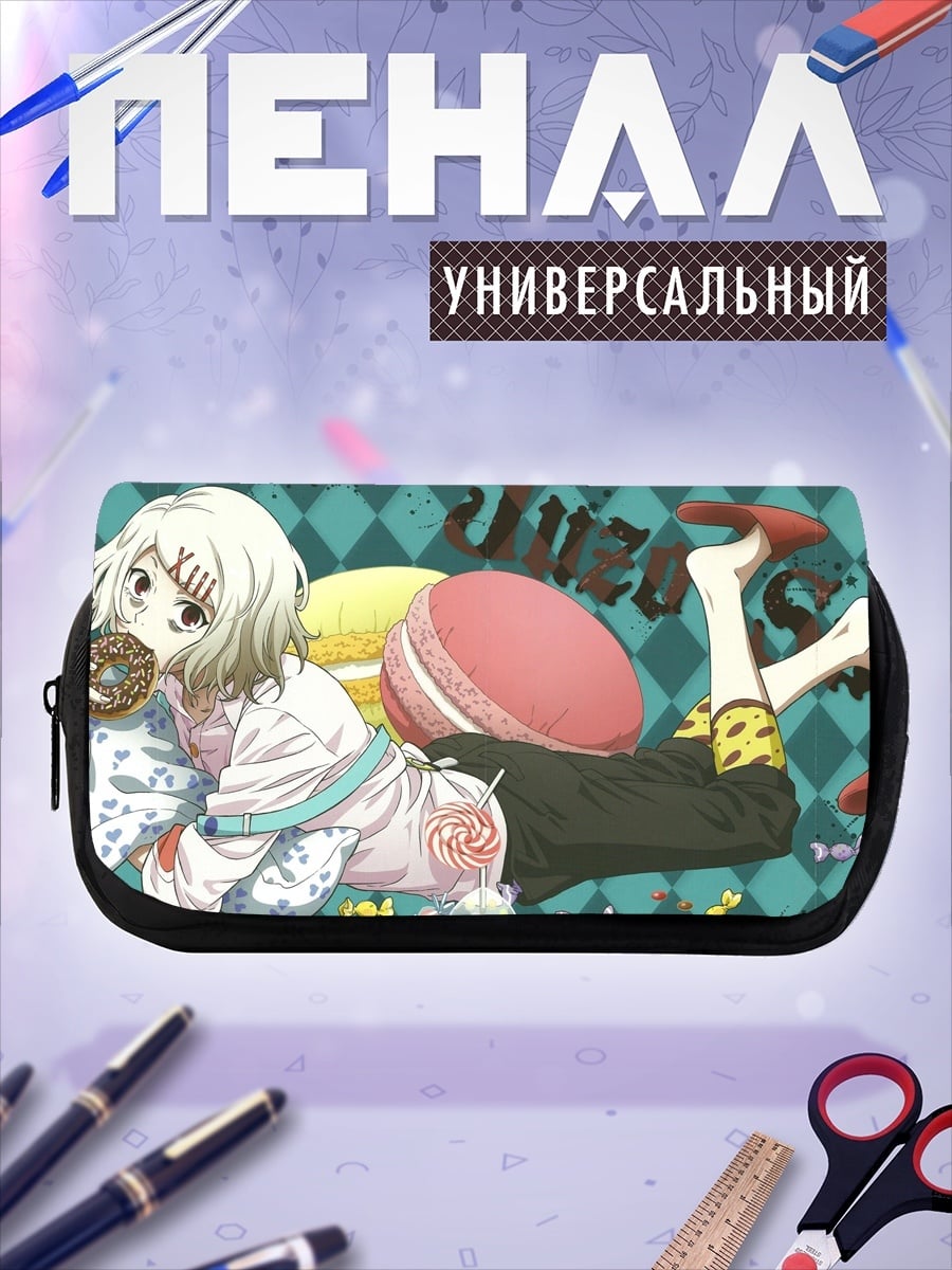 Пенал-косметичка Аниме девушка макарон