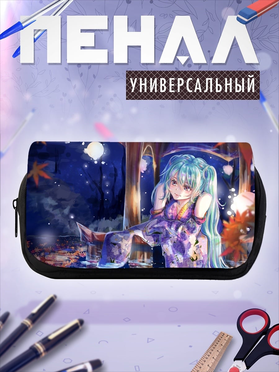 Пенал-косметичка Аниме девушка в лесу