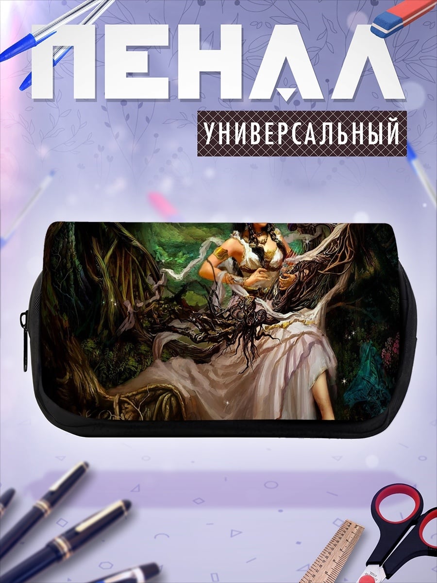 Пенал-косметичка Девушка в лесу