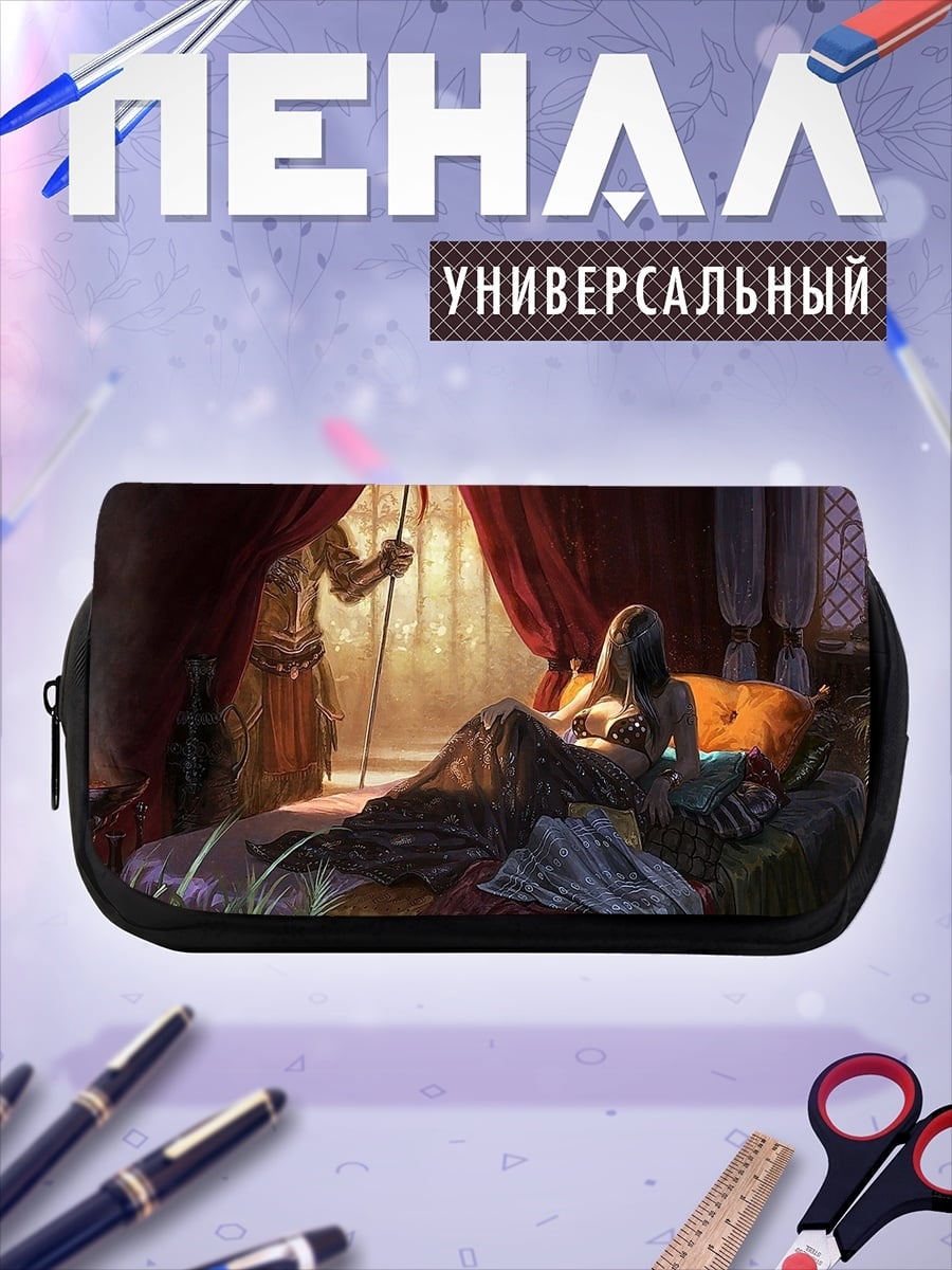 Пенал-косметичка фэнтези сцена с лучником