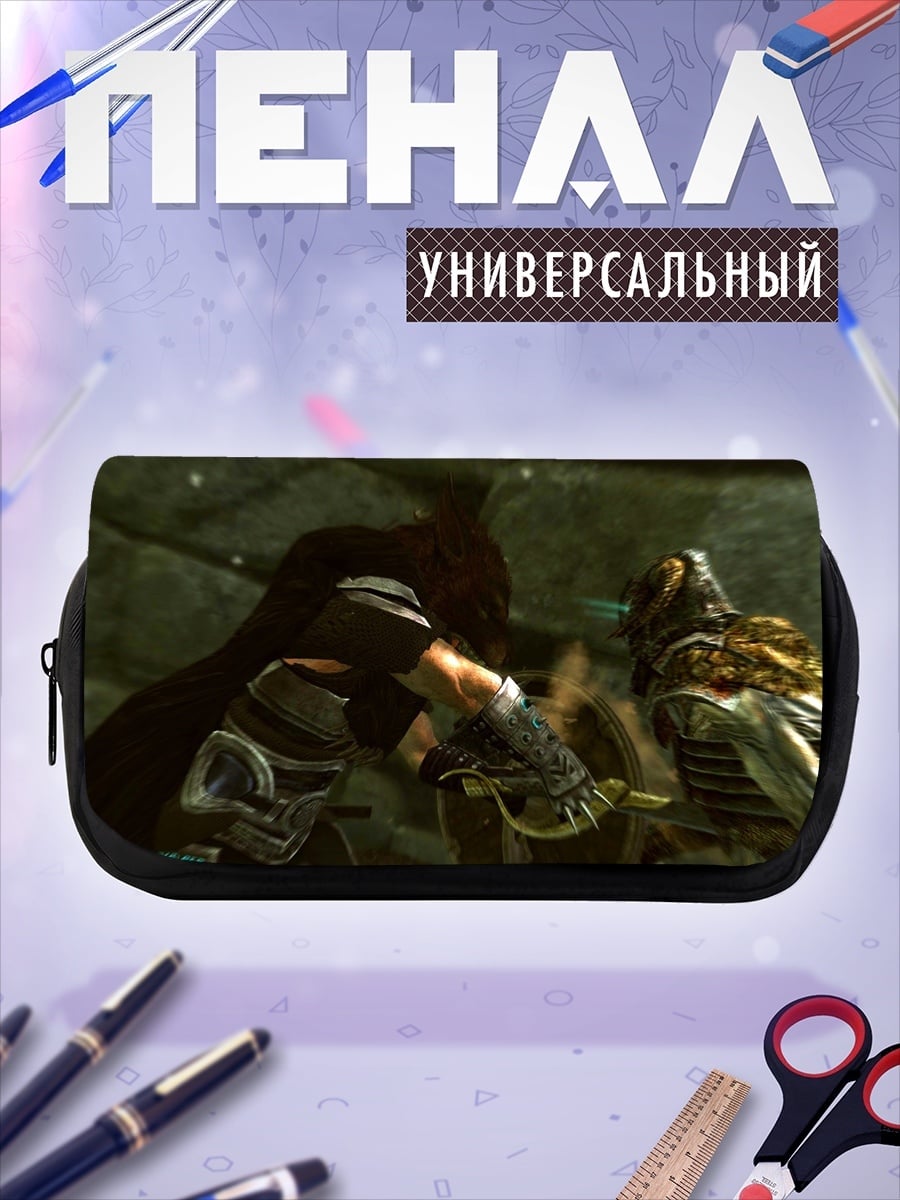 Пенал-косметичка темный воин в пещере
