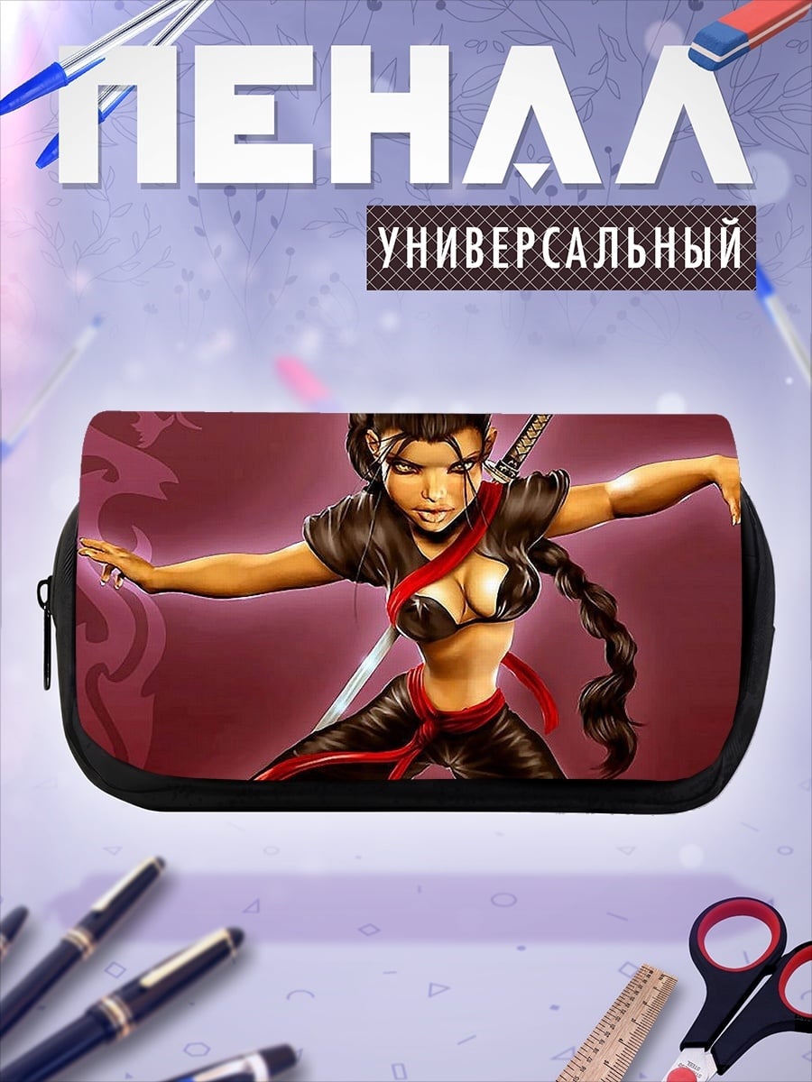 Пенал-косметичка Девушка ниндзя