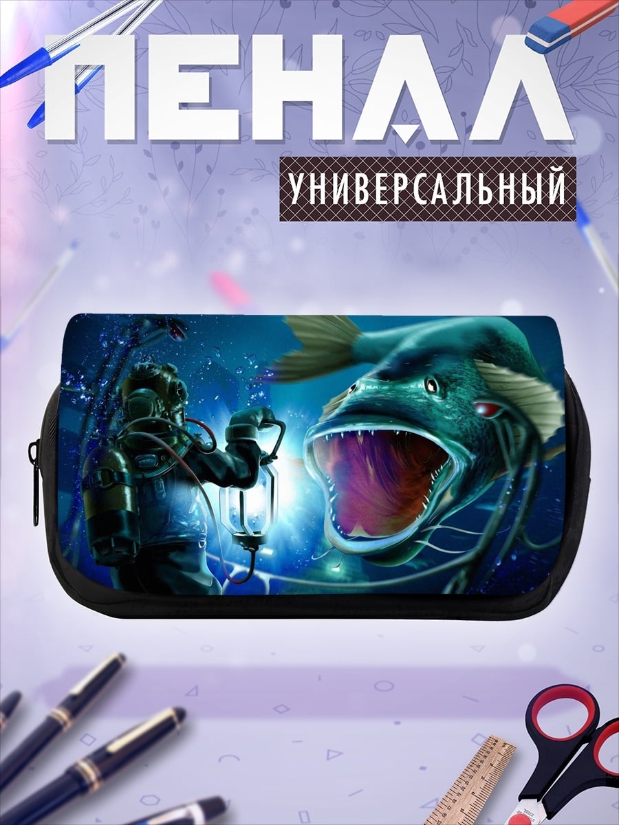 Пенал-косметичка дайвер и рыба