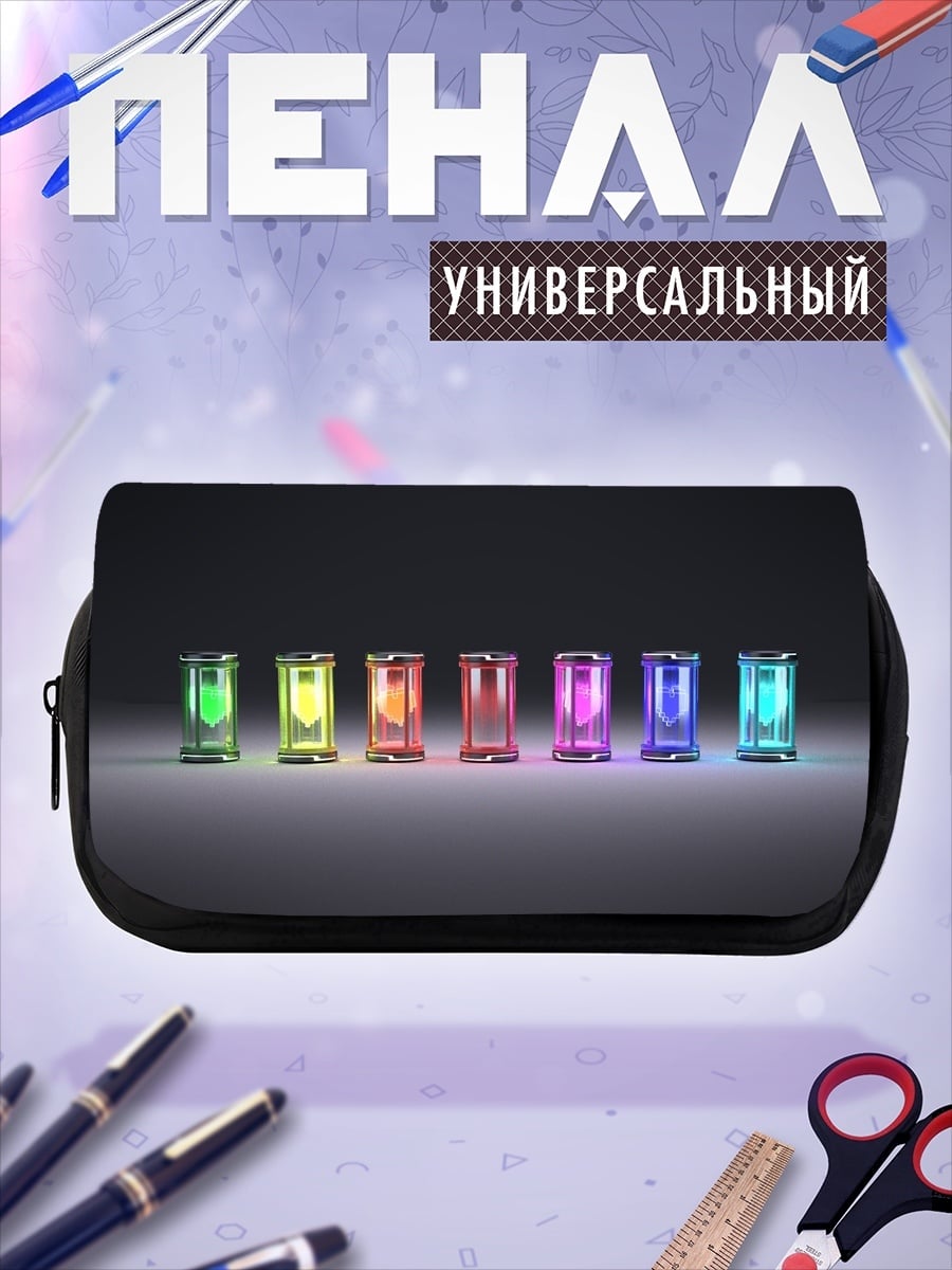 Пенал-косметичка цветные батарейки