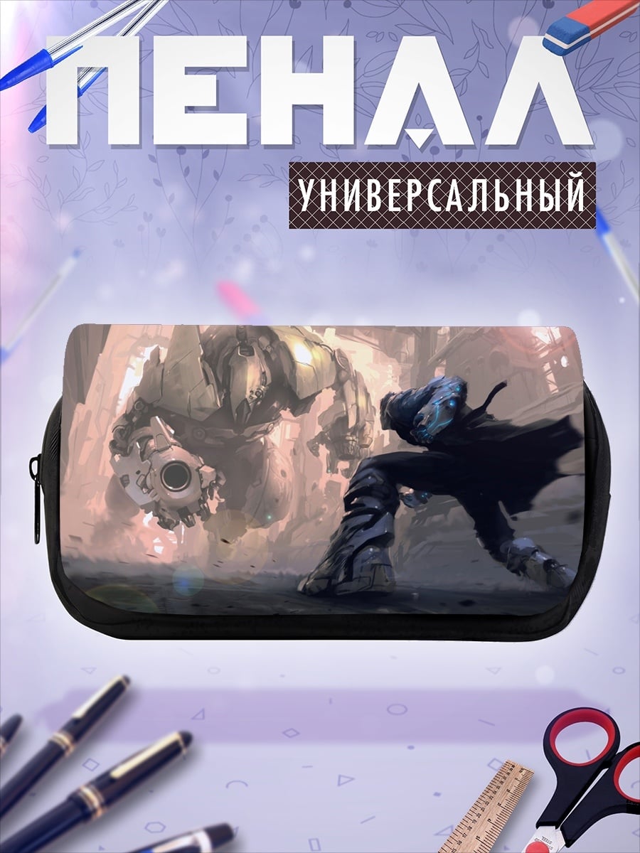 Пенал-косметичка Киберпанк воин