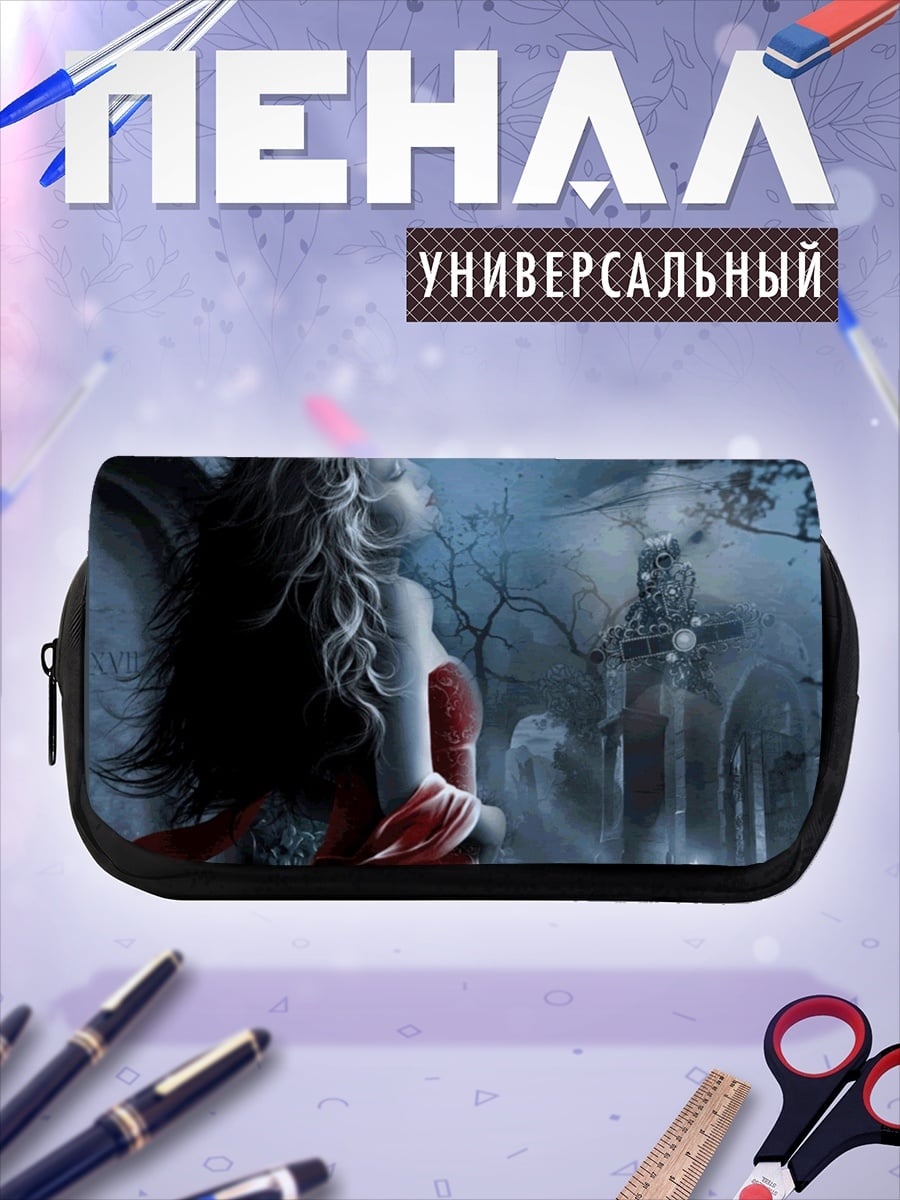 Пенал-косметичка Девушка в красном