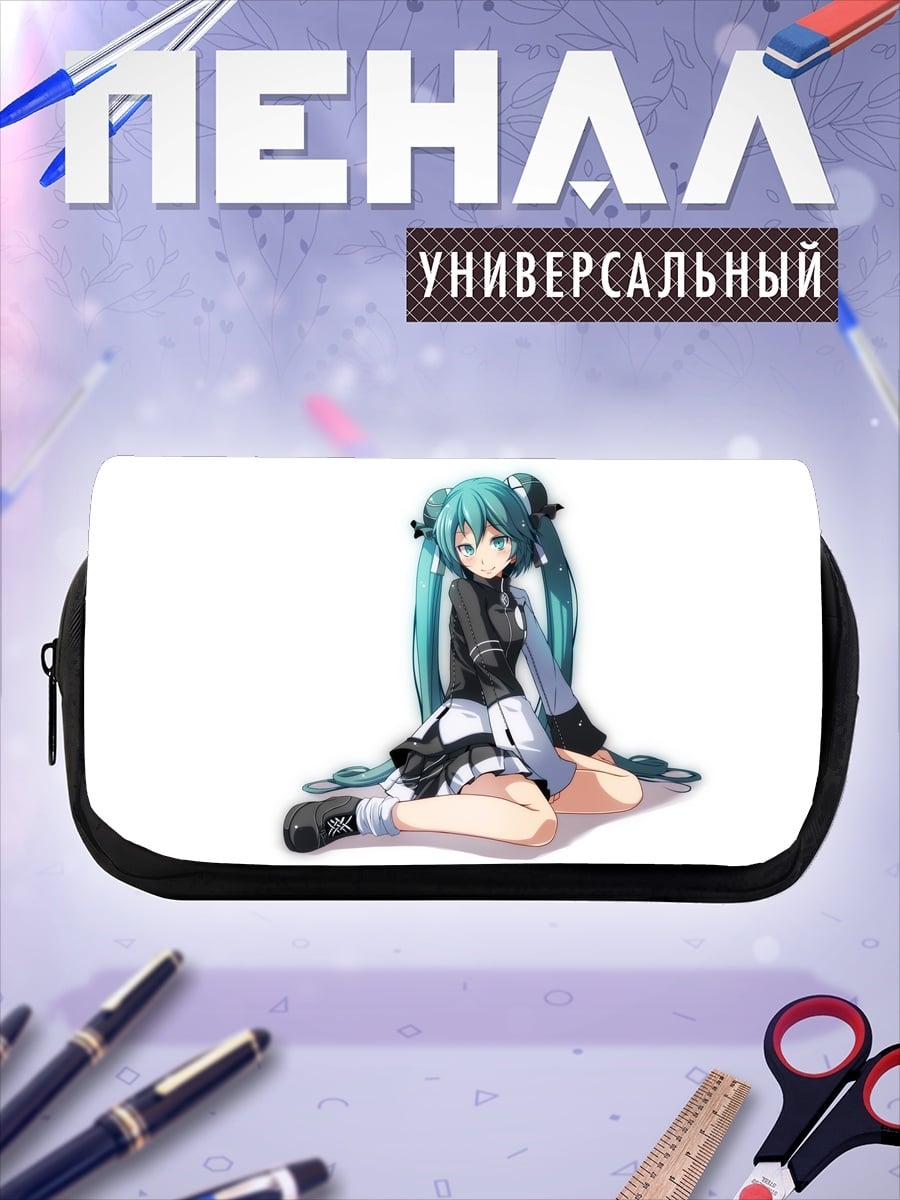 Пенал-косметичка Аниме девушка Мику
