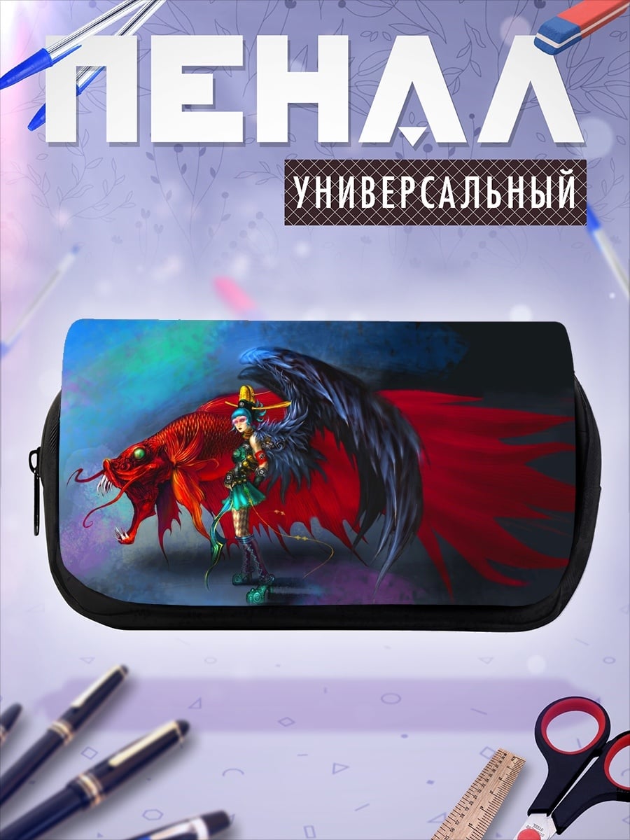 Пенал-косметичка Девушка с крыльями