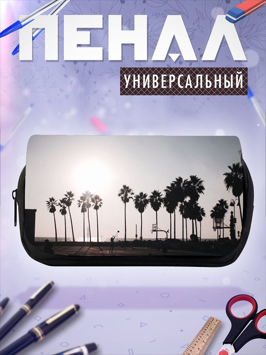 Пенал-косметичка Пальмы на закате