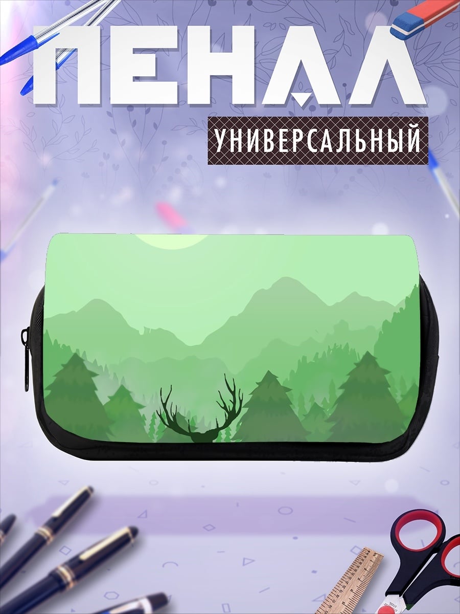 Пенал-косметичка Олень на холме