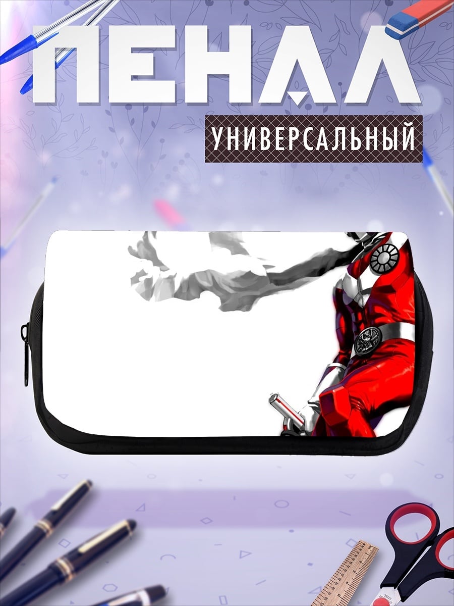 Пенал-косметичка красный супергерой в плаще