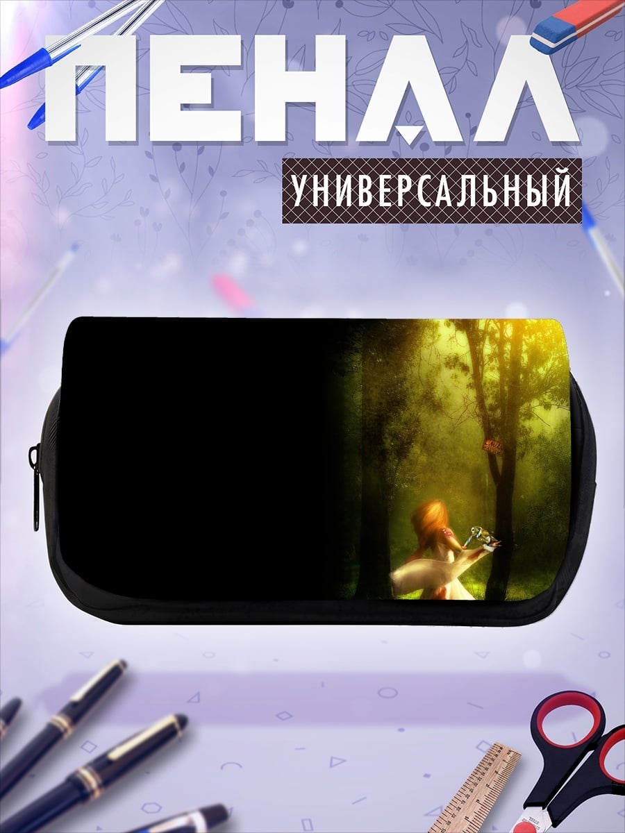 Пенал-косметичка Девушка в лесу