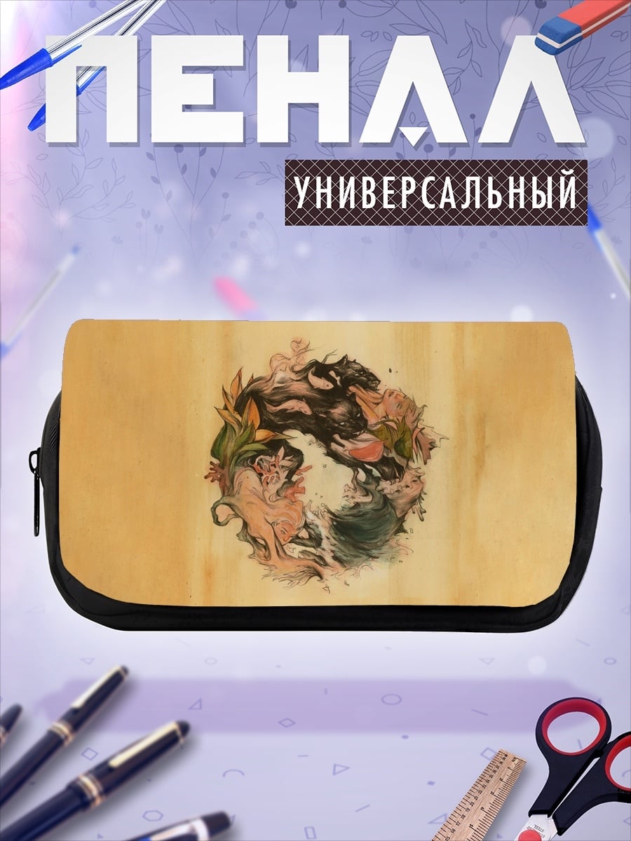 Пенал-косметичка Цветочный узор