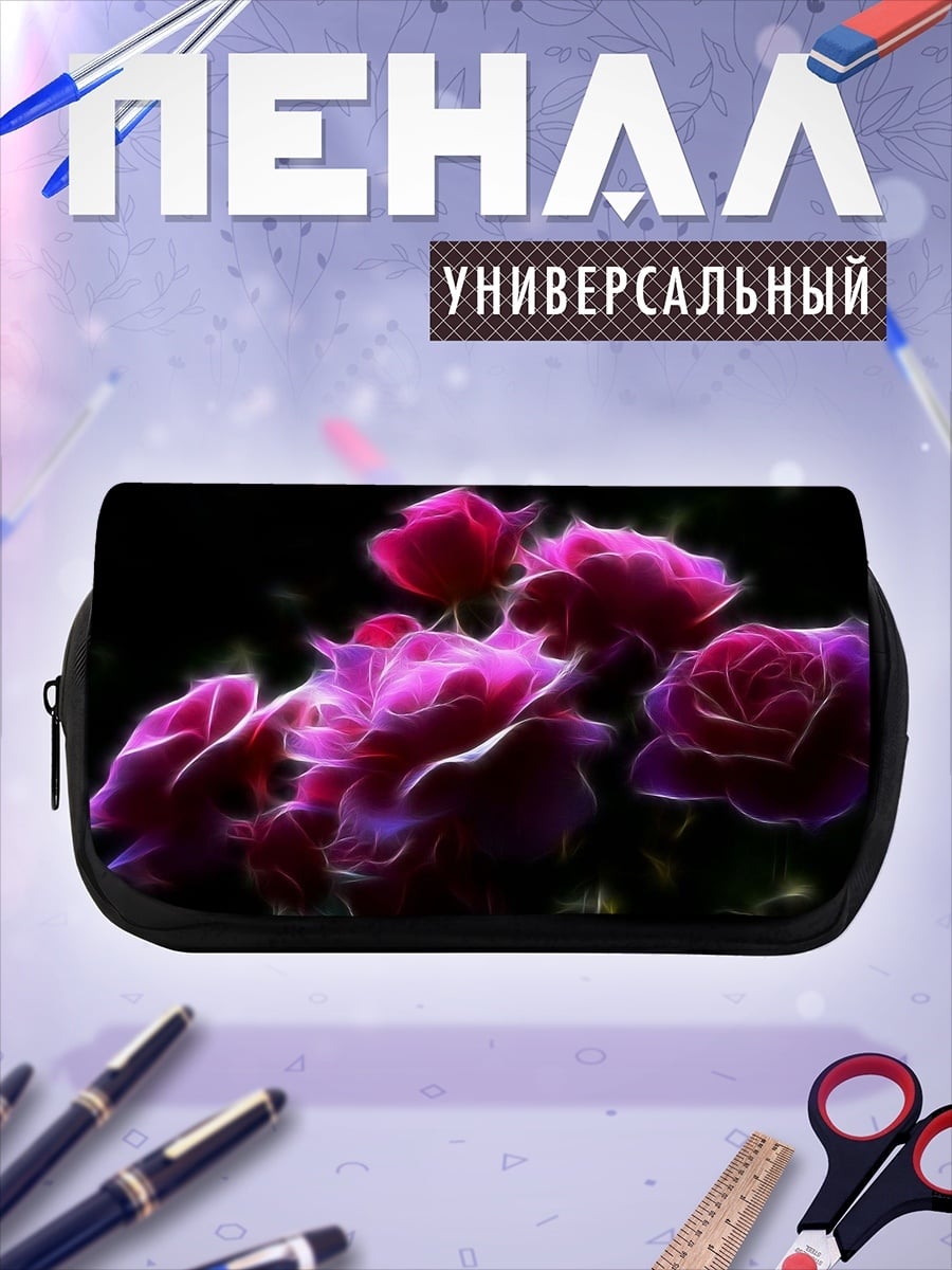 Пенал-косметичка Неоновые розы