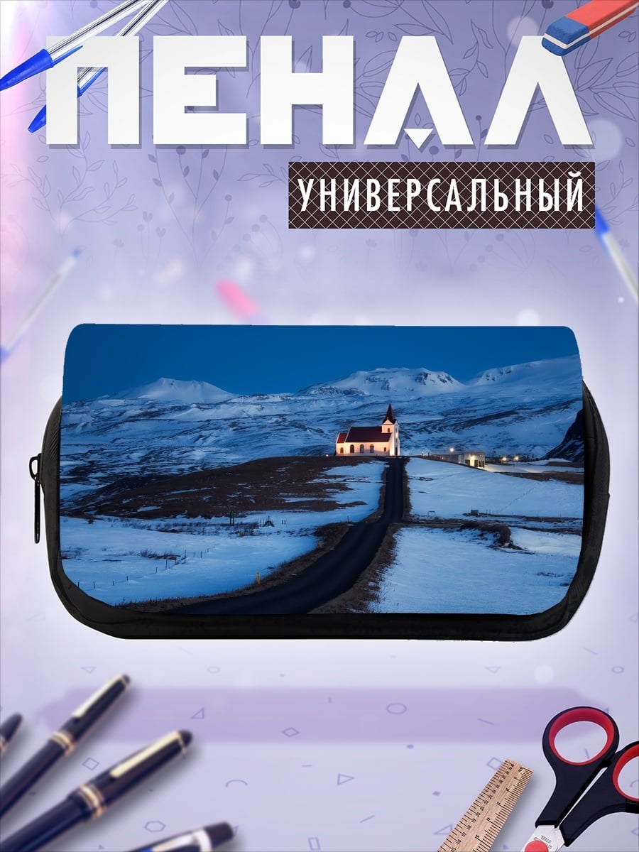 Пенал-косметичка Церковь в снегах