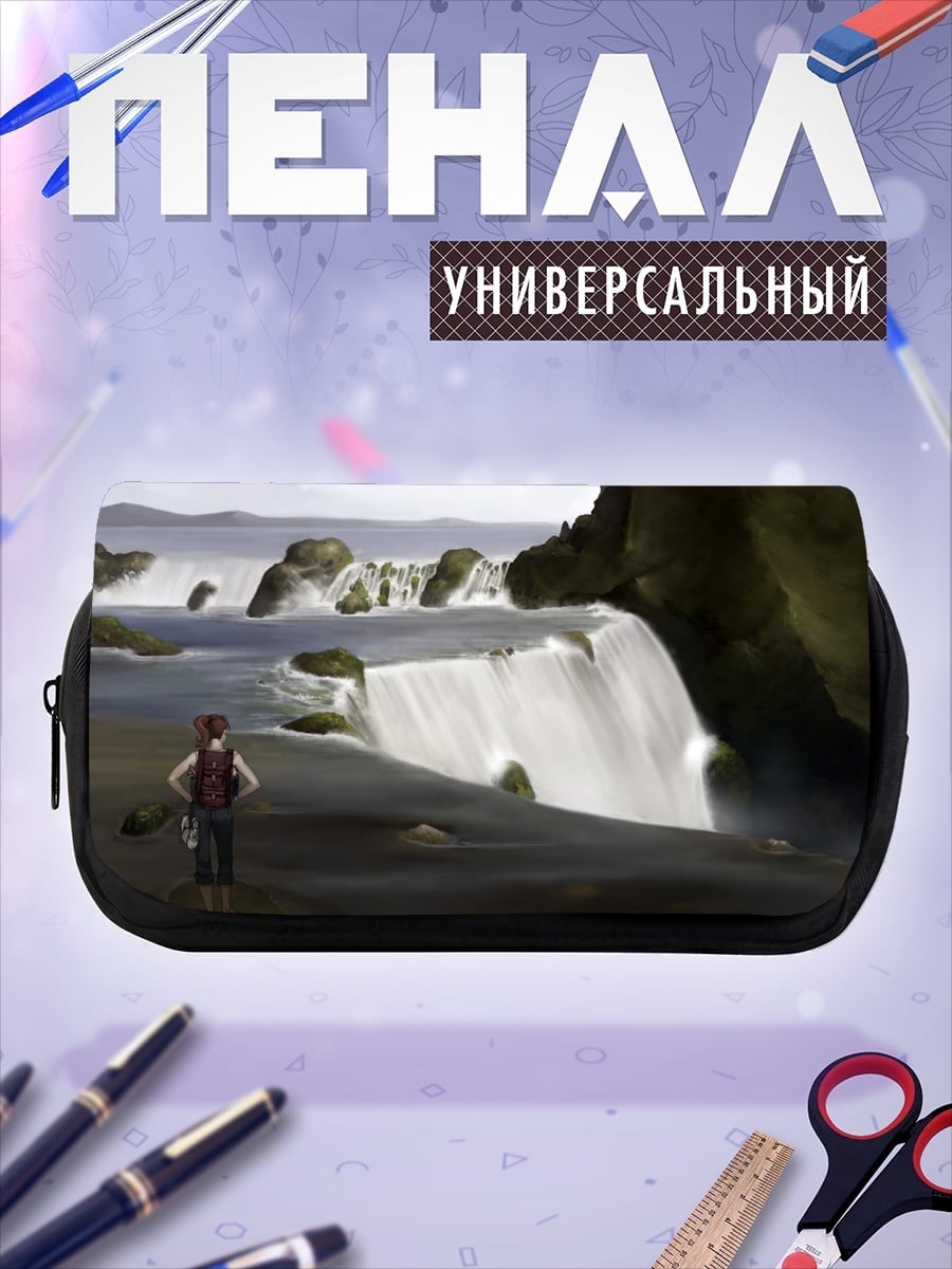 Пенал-косметичка Девушка у водопада