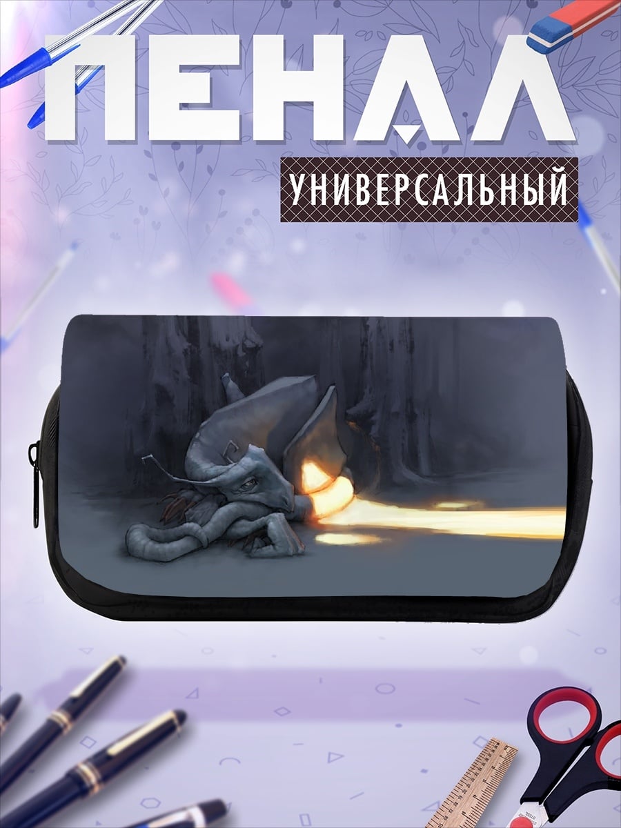 Пенал-косметичка фантастическое существо светится