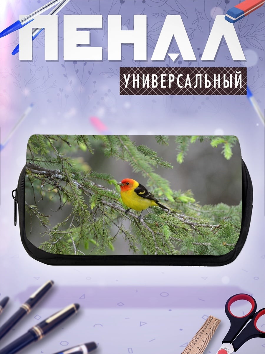 Пенал-косметичка Птица на ветке