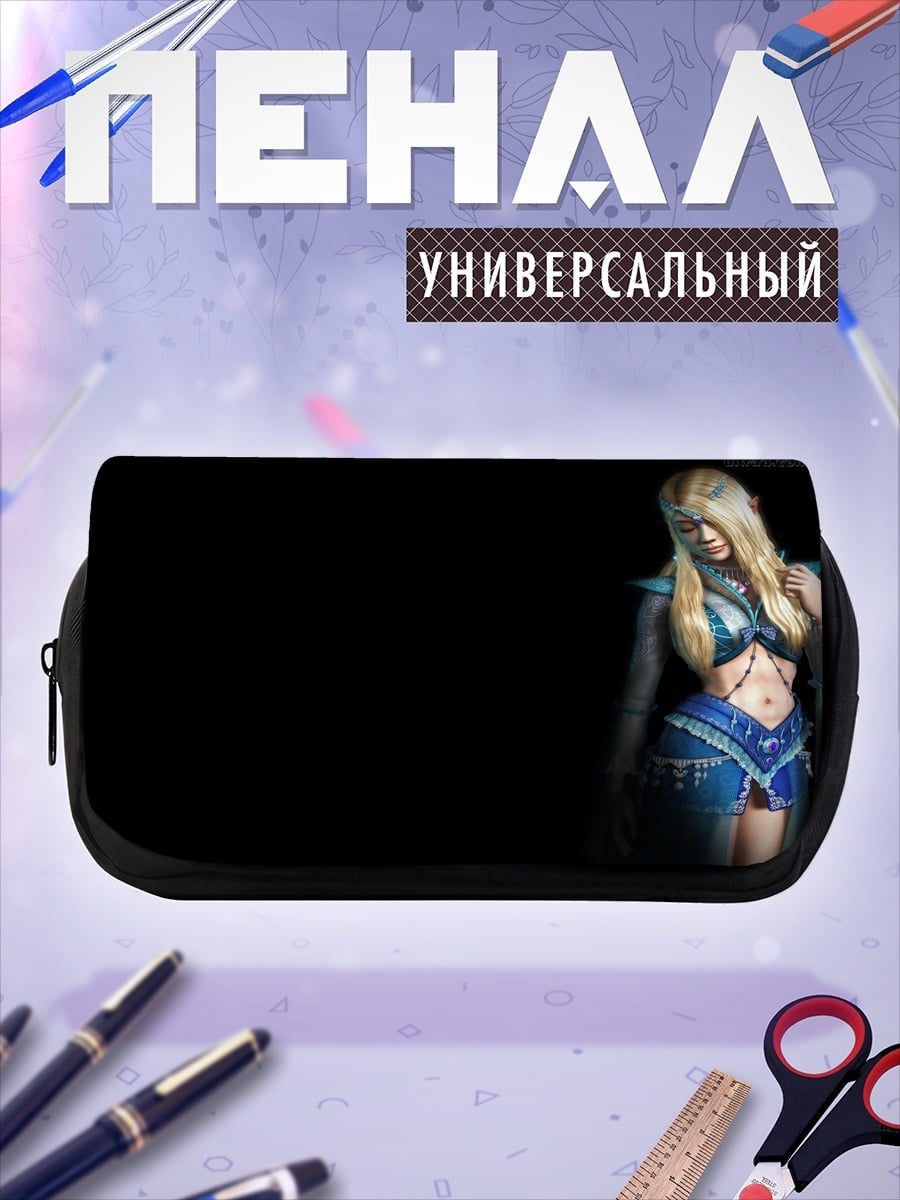 Пенал-косметичка Девушка в синем