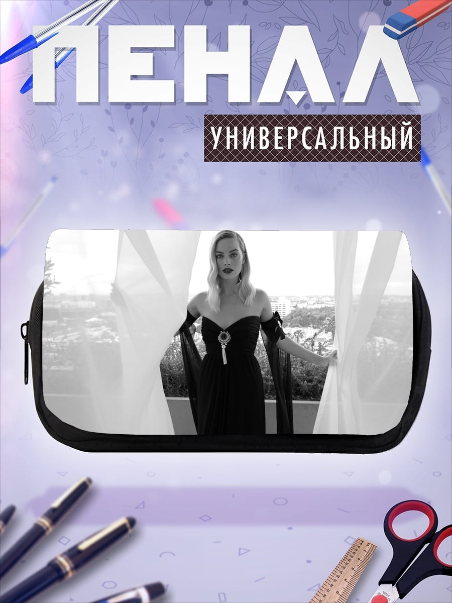 Пенал-косметичка девушка в платье