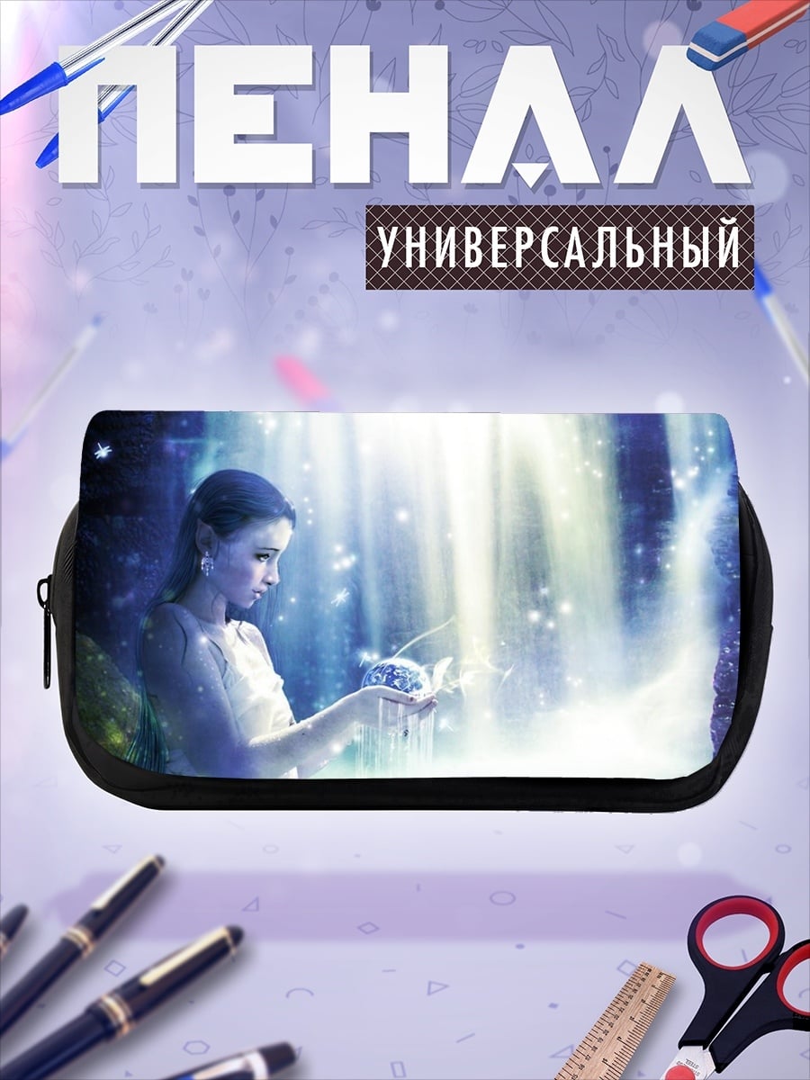 Пенал-косметичка Девушка у водопада