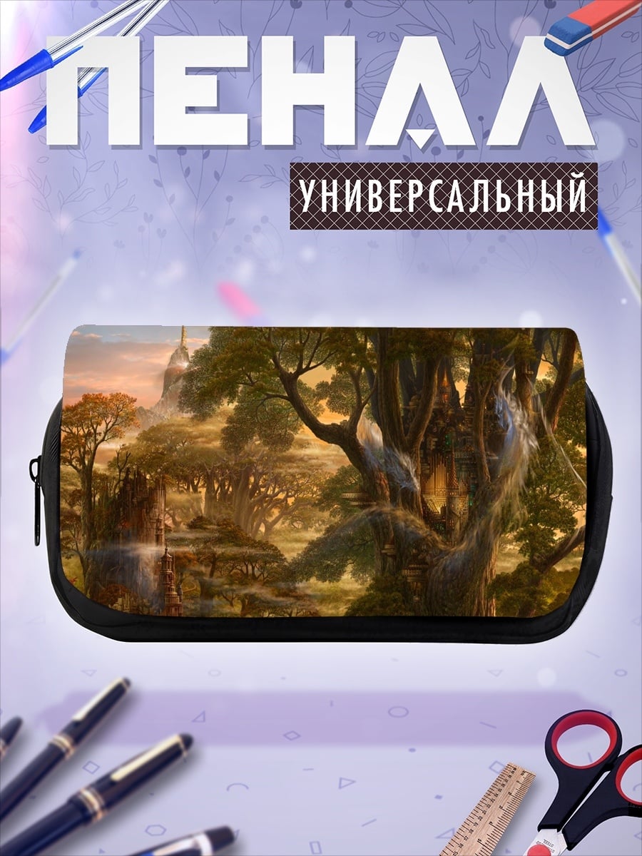 Пенал-косметичка Сказочный лес деревья