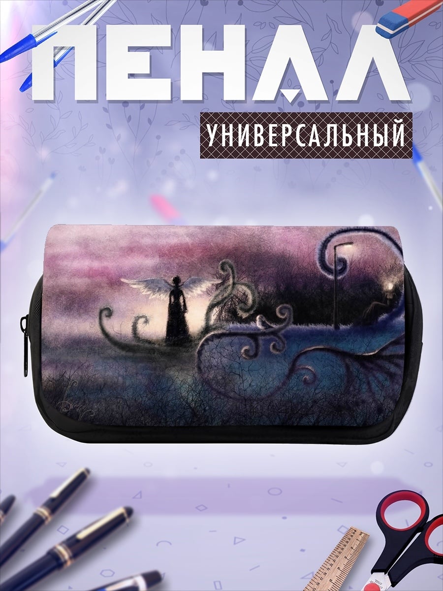 Пенал-косметичка ангел на санях