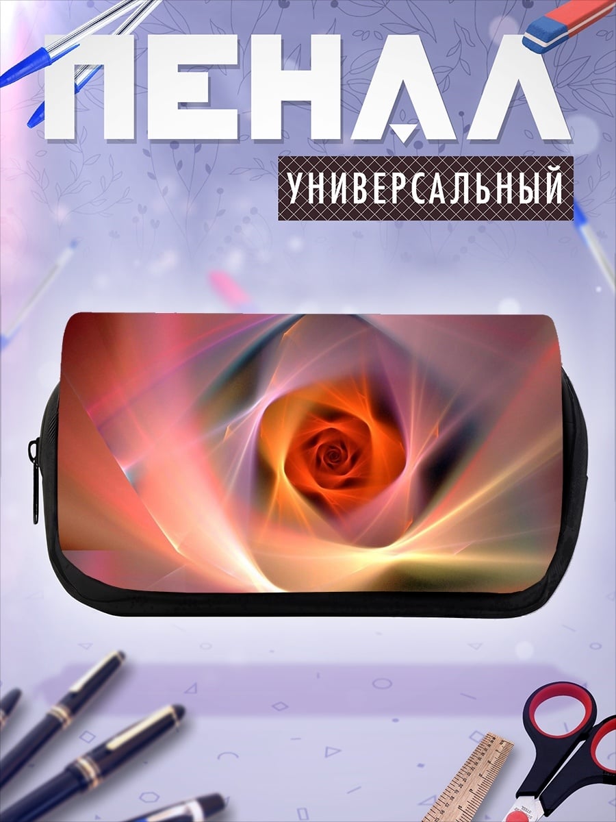 Пенал-косметичка абстрактная роза