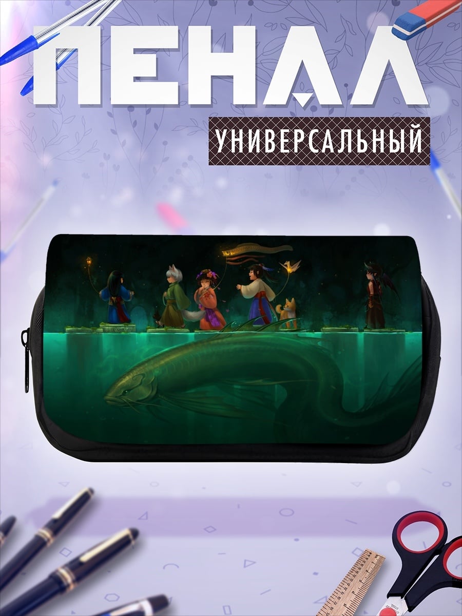 Пенал-косметичка Японские девушки и змей