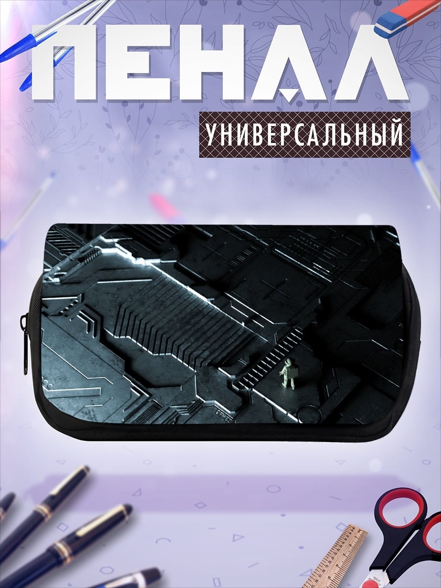 Пенал-косметичка киберпанк город структура