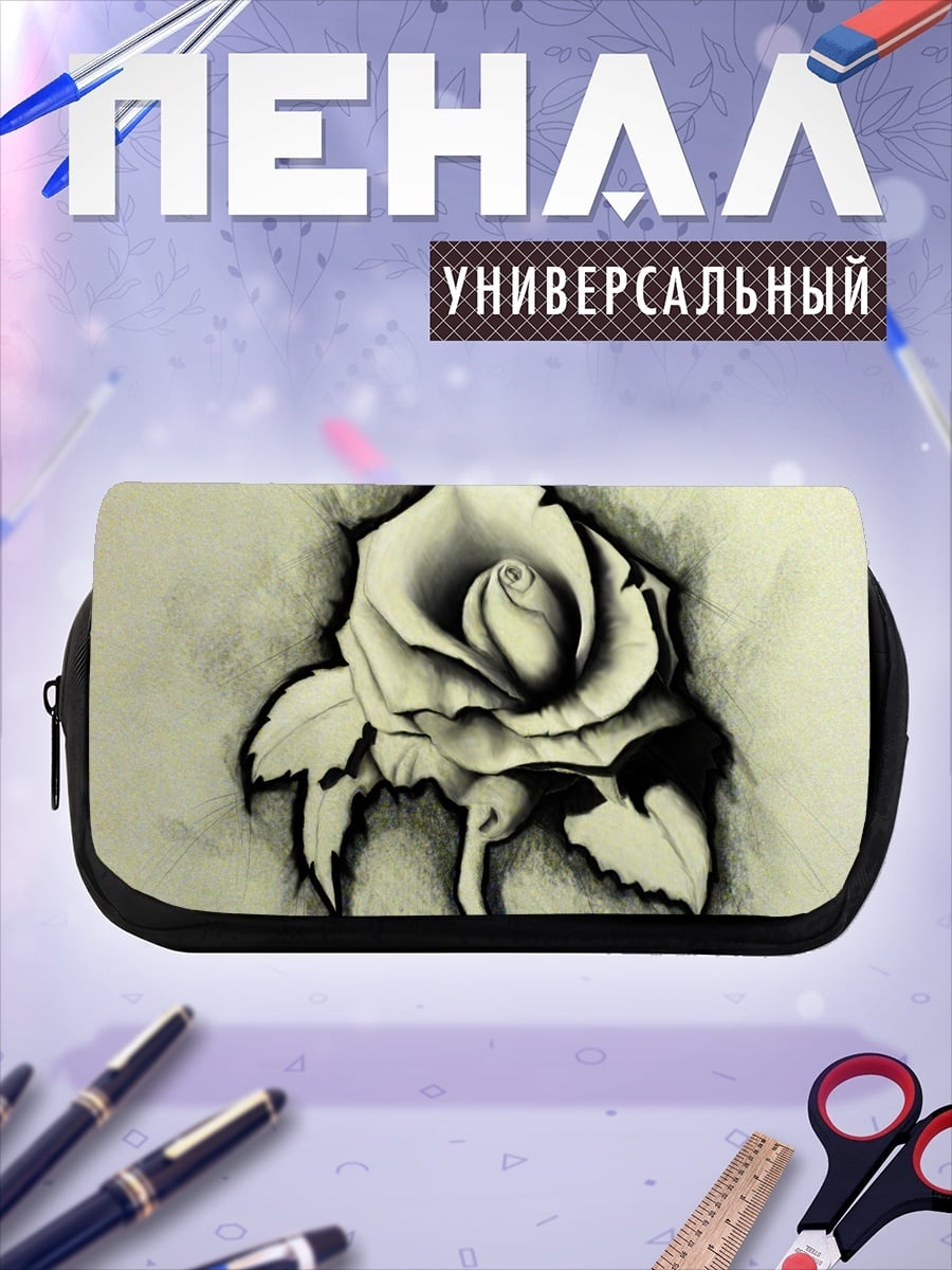 Пенал-косметичка Черная роза