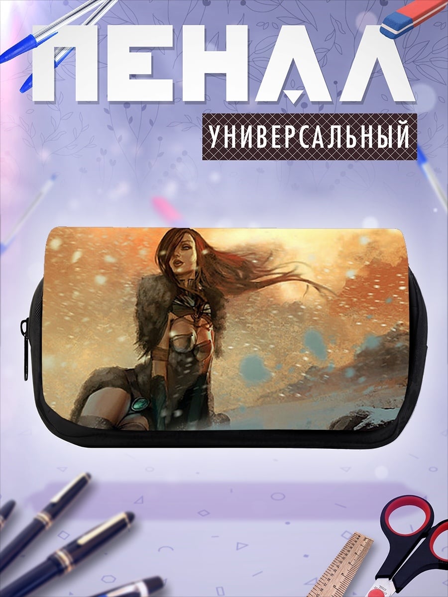 Пенал-косметичка Девушка в снегу