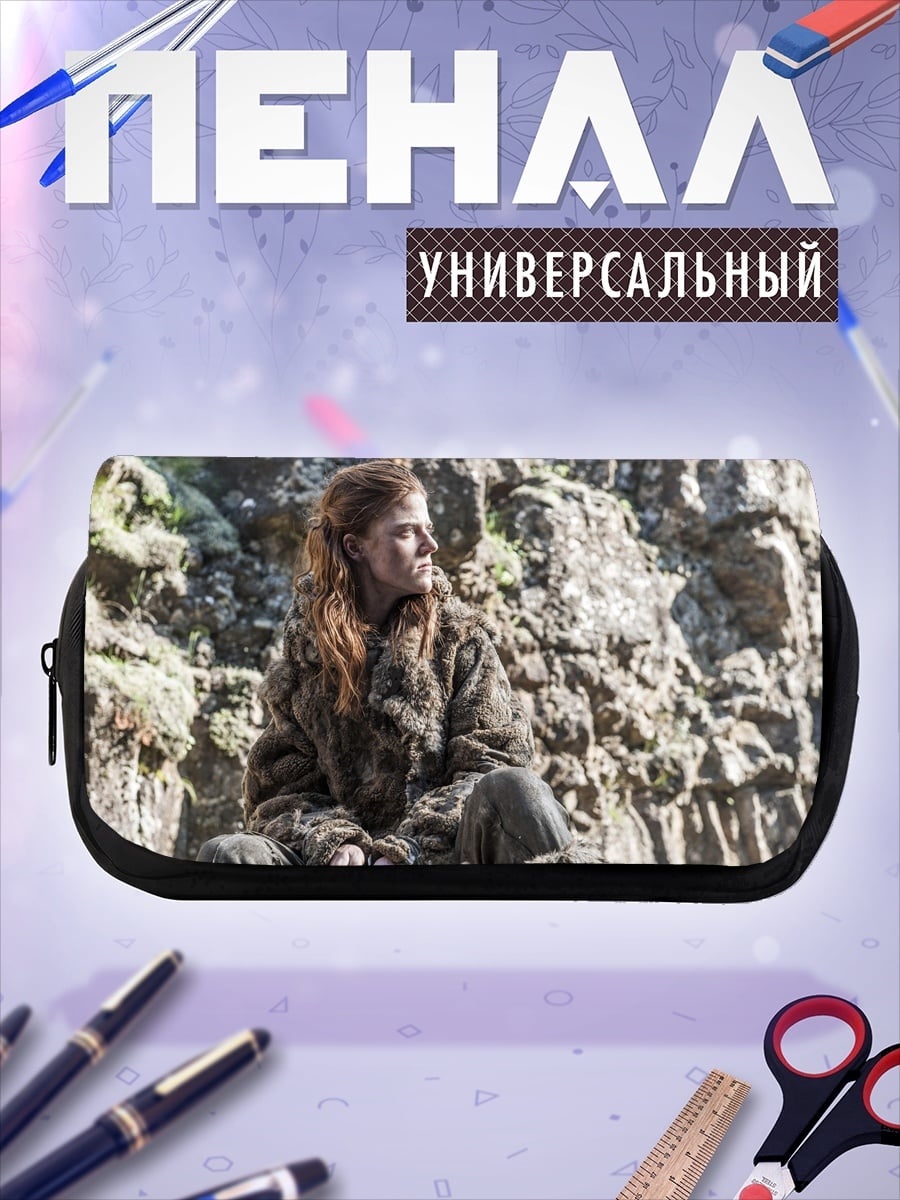 Пенал-косметичка Девушка в меховой одежде