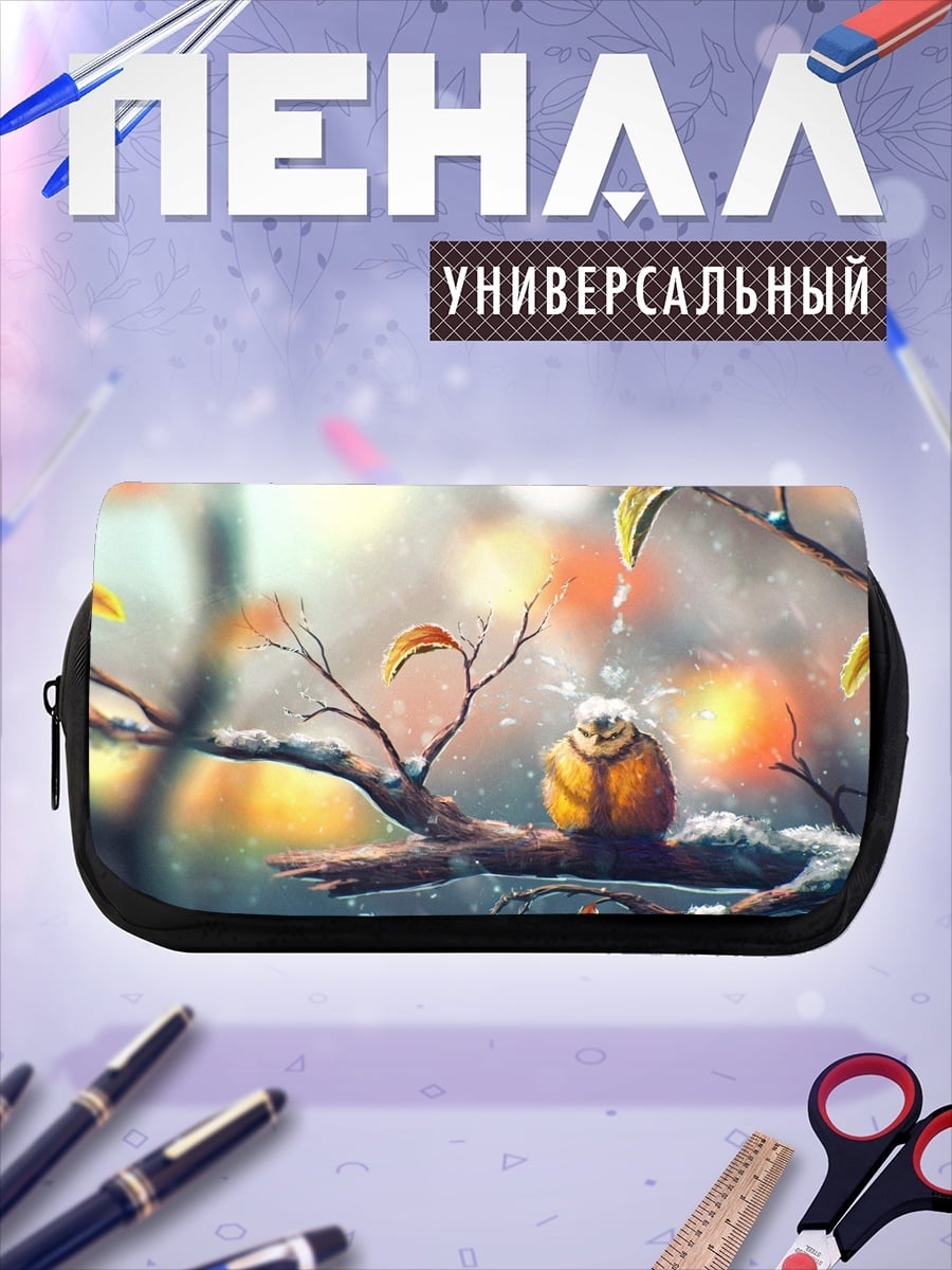 Пенал-косметичка Птица на ветке