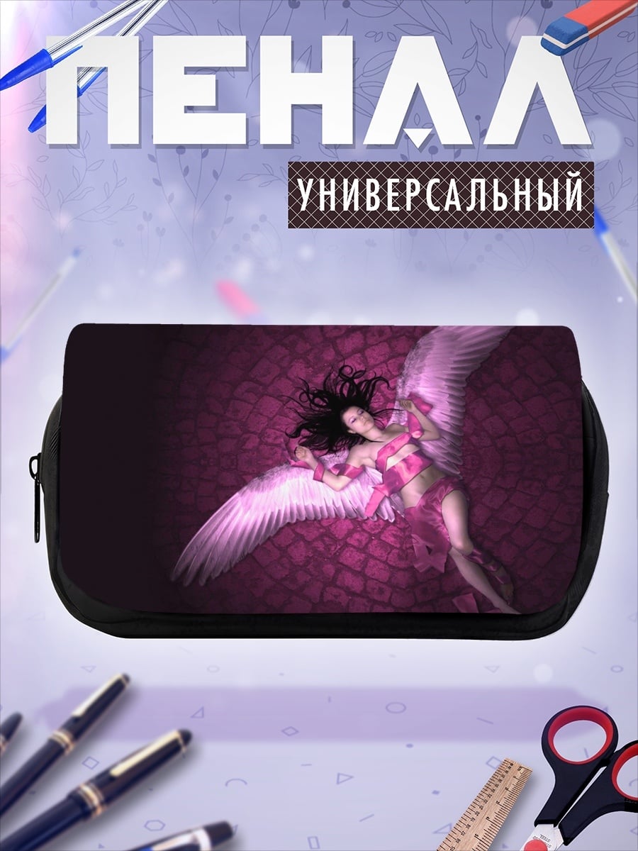 Пенал-косметичка ангел в розовом