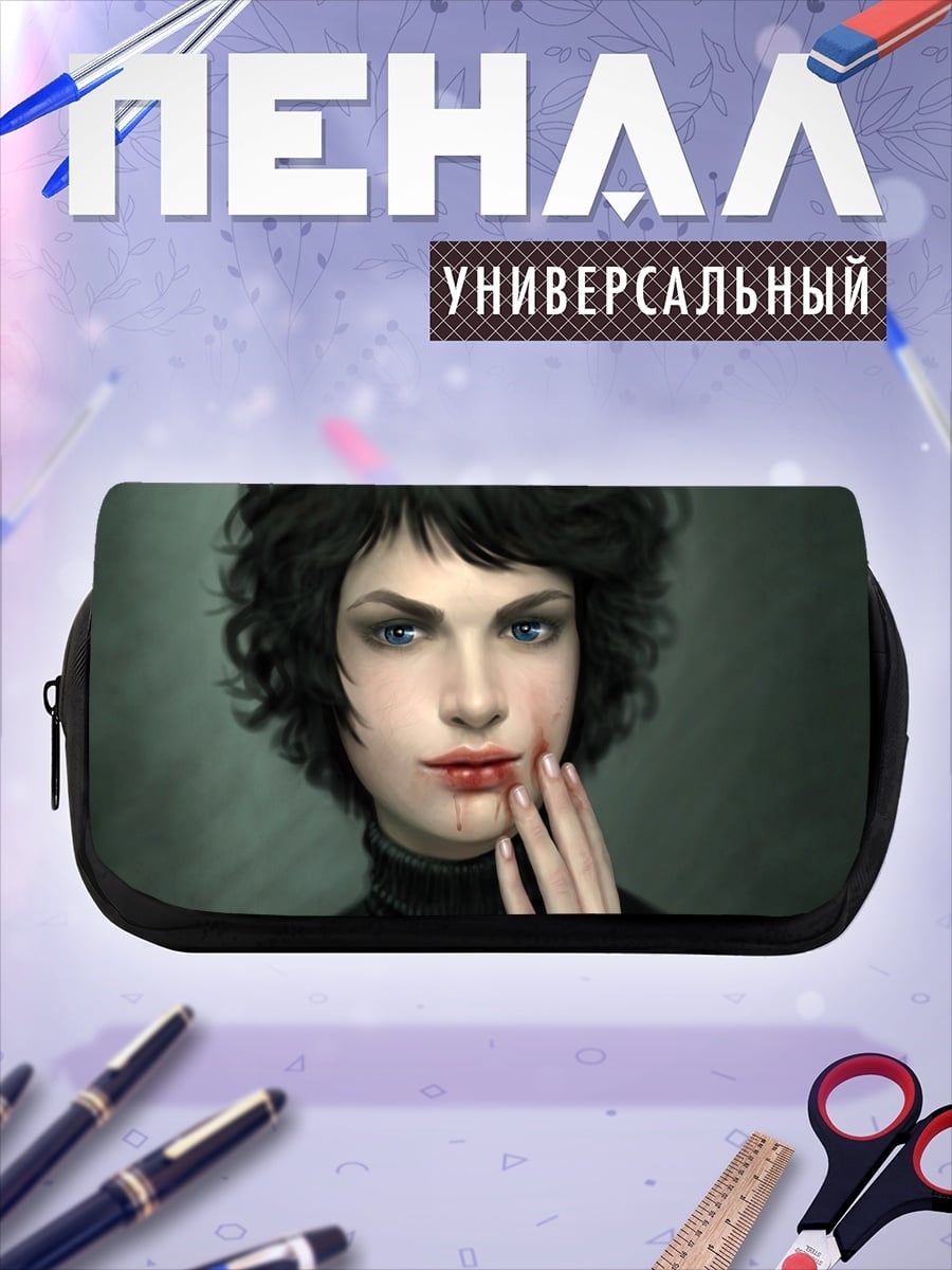 Пенал-косметичка портрет девушки