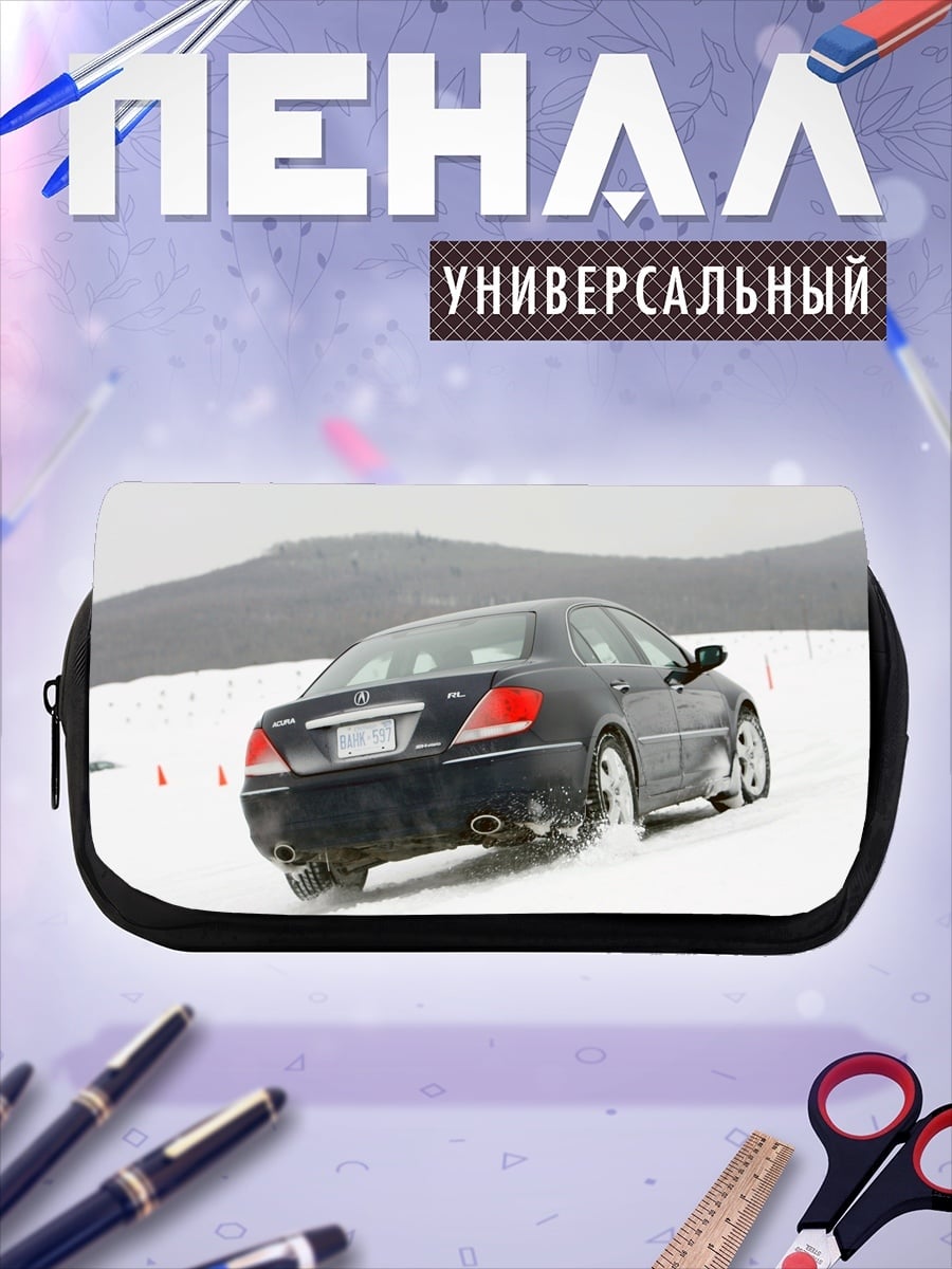 Пенал-косметичка Автомобиль на снегу