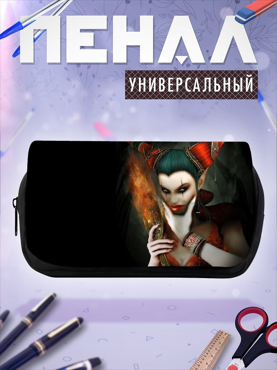 Пенал-косметичка Девушка Джокер с пистолетом