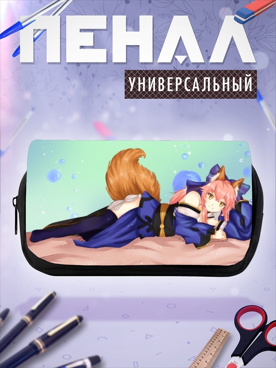Пенал-косметичка Лиса девушка в кимоно