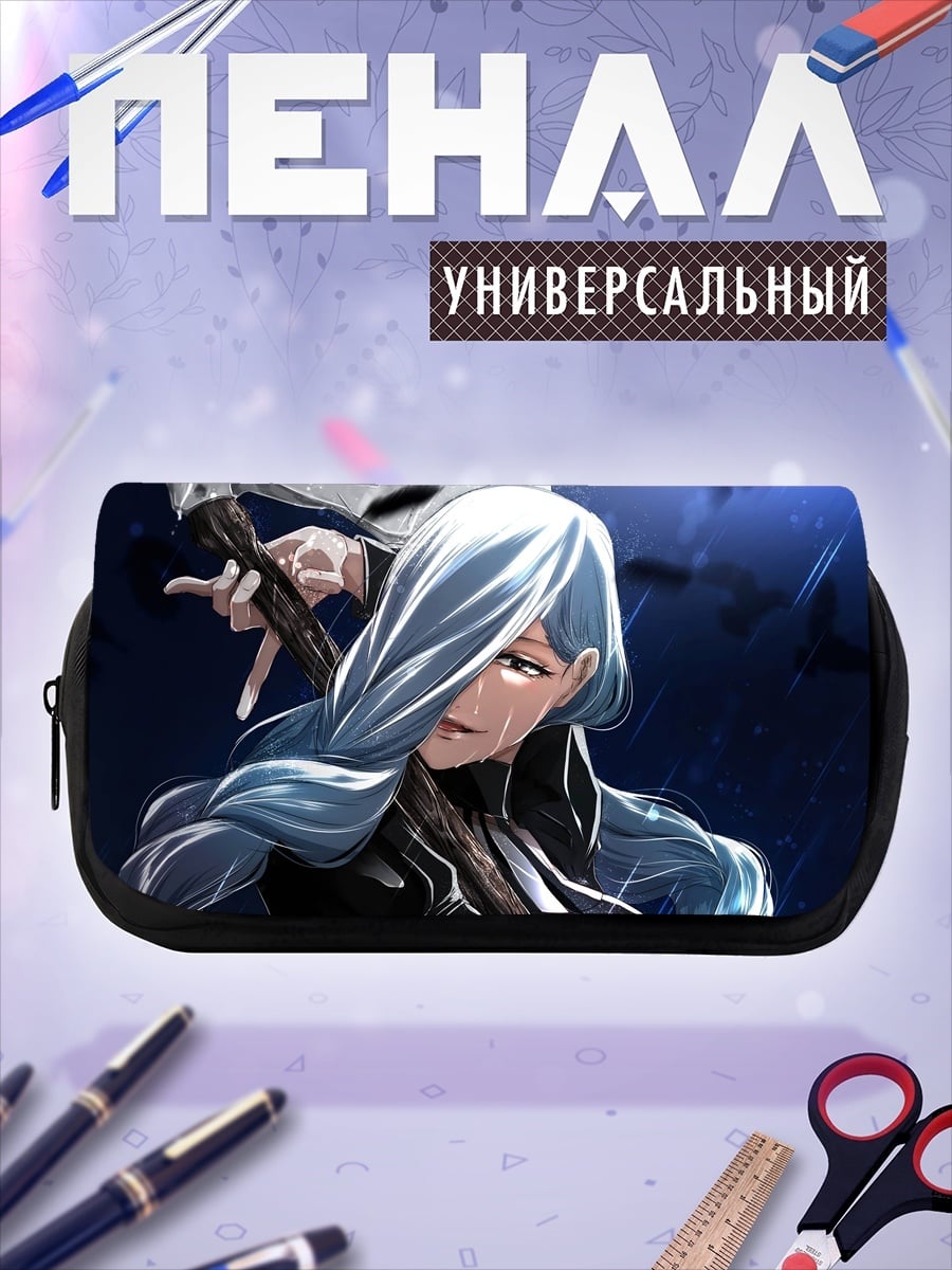 Пенал-косметичка Аниме девушка с голубыми волосами