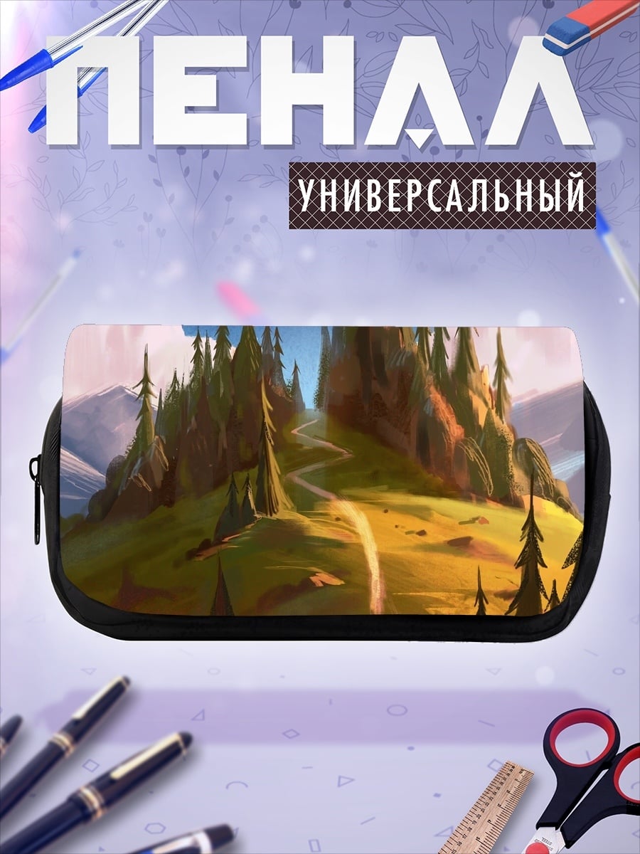 Пенал-косметичка замок на холме