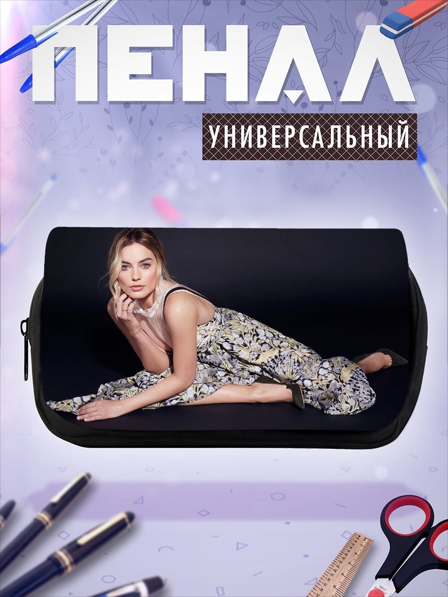 Пенал-косметичка девушка в платье