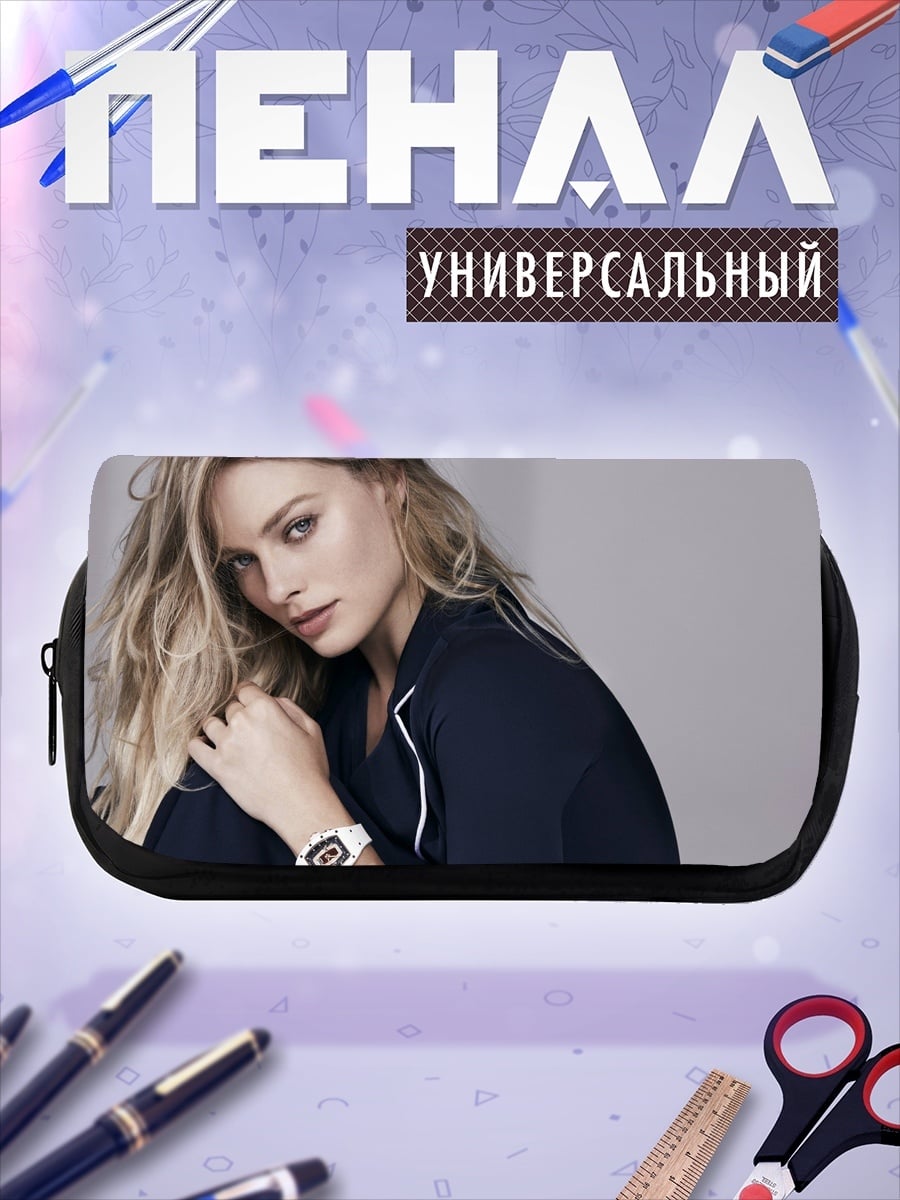 Пенал-косметичка Девушка с часами