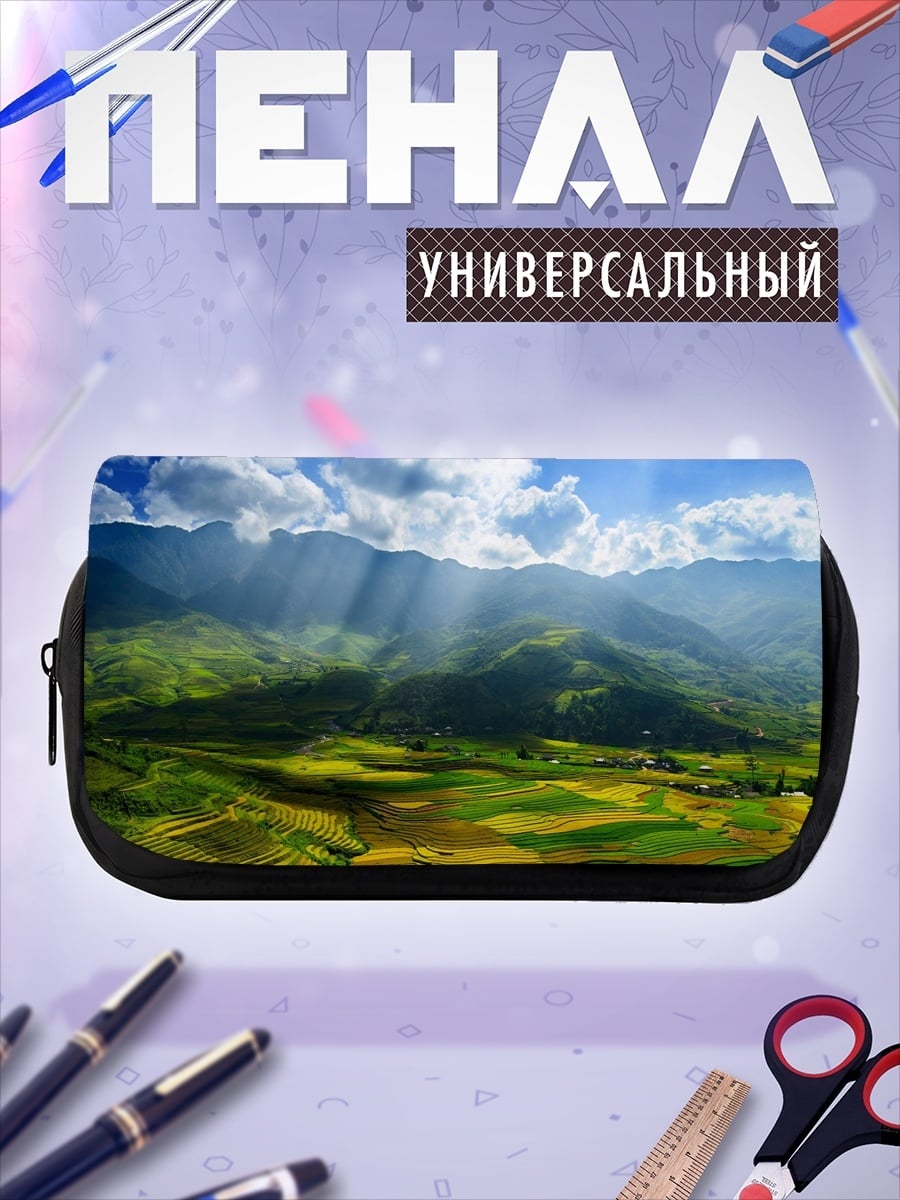 Пенал-косметичка Зеленые рисовые террасы